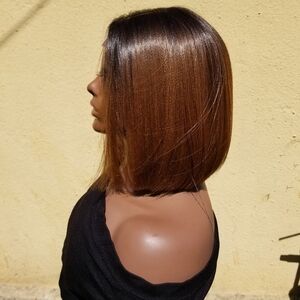 Golden Brown Sleek Bob